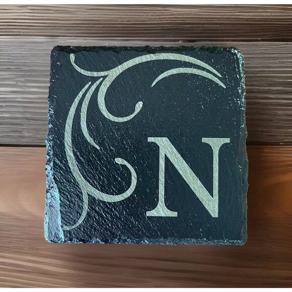 Slate Coasters Personalized Tropical Beach Surfer Laser Engraved 🔥Set Of 4🔥 - Picture 3 of 7